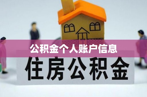 淅川公积金个人账户信息