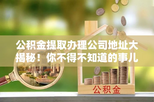 淅川公积金提取办理公司地址大揭秘！你不得不知道的事儿