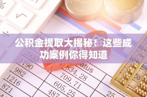 淅川公积金提取大揭秘！这些成功案例你得知道